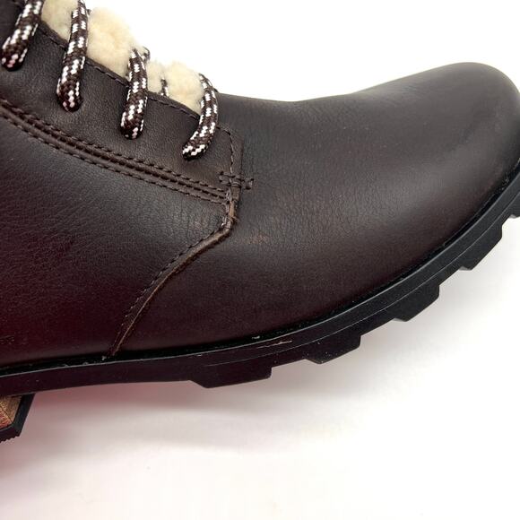 SOREL Emelie Short Lace Cozy Boot Womens 8.5 Blackened Brown Waterproof NEW - Picture 7 of 11